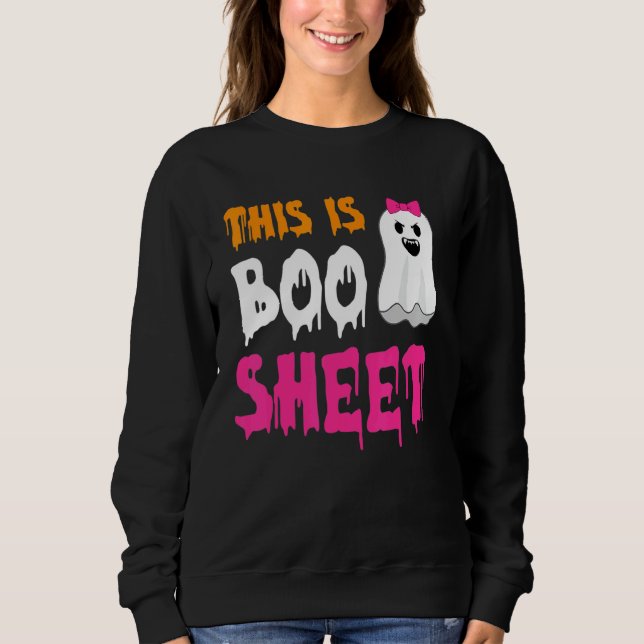 Retro Groovy Cute Ghost Spooky Halloween This Is B T Shirt (Framsida)