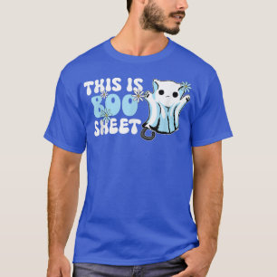 Retro Groovy Cute Ghost Taloky Halloween Detta är T Shirt