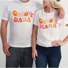 retro groovy dada Matching First Birthday T Shirt