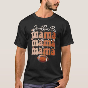 Retro groovy (den söta fotbollsfotbollen mamma mam t shirt