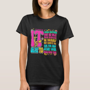 Retro groovy det är psykisk hälsovård socialarbeta t shirt