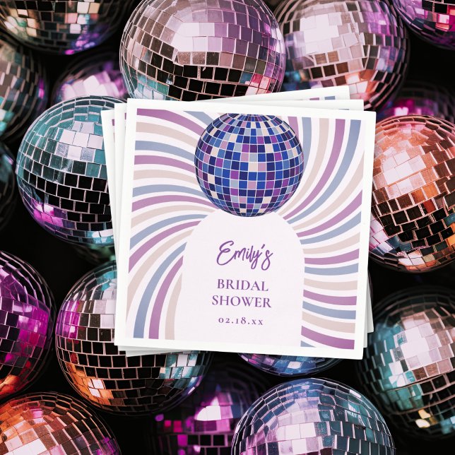 Retro Groovy Disco Bridal Shower Pappersservett (Skapare uppladdad)