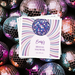 Retro Groovy Disco Bröllopsdusch Pappersservett