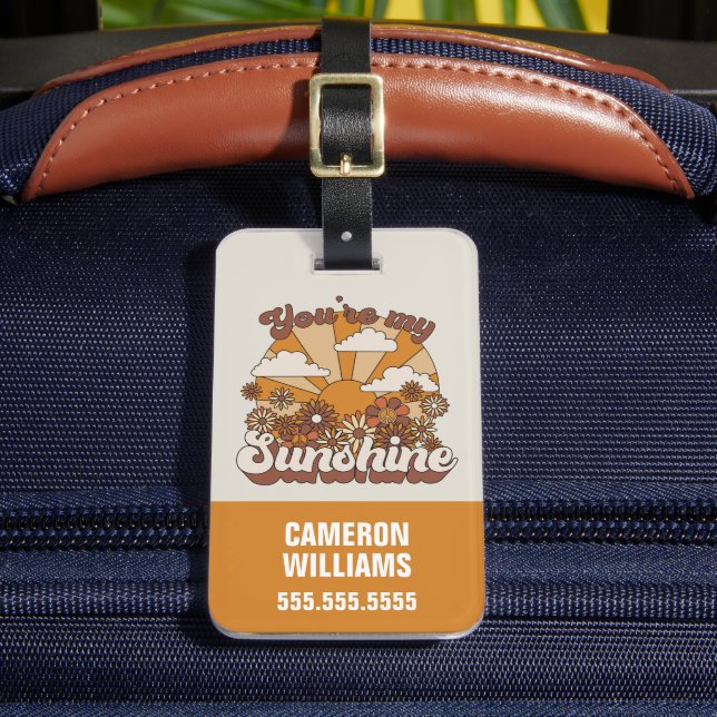 Retro Groovy | Du är min solskin Bagagebricka (Framsida Insitu 2)