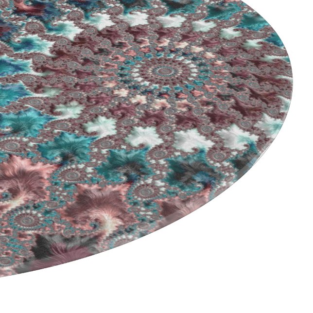 Retro Groovy Eclectic Bohemian Spiral Fractal (Hörn)