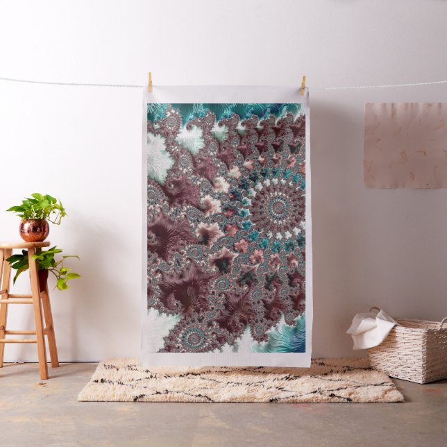 Retro Groovy Eclectic Bohemian Spiral Fractal Tyg (In Situ)