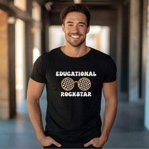 Retro Groovy Educstar Sunglasses undervisar T Shirt