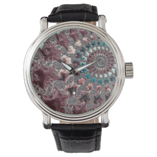 Retro Groovy Eklektisk Bohemisk Spiral Fraktal Armbandsur