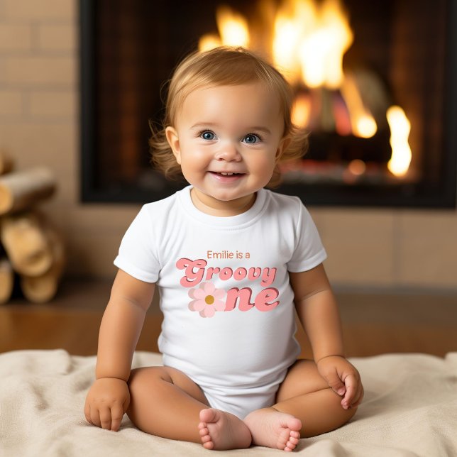 Retro Groovy Ett Tusenskönas Födelsedagsfest T Shirt (Skapare uppladdad)