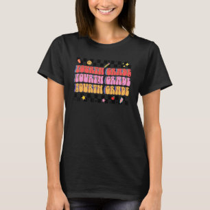 Retro Groovy Fjärde Roligten i Klass, 4:e graderb T Shirt
