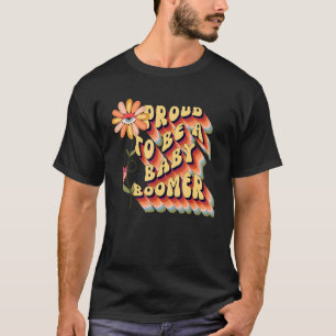 Retro Groovy Flower Proud som ska bli Baby Boomer T Shirt