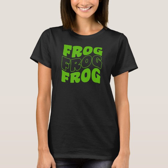 Retro Groovy Frog Animals 1 T Shirt (Framsida)