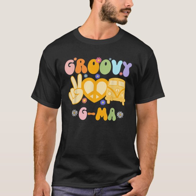 Retro Groovy G morsa Grandma Hippie Family Matchin T Shirt (Framsida)