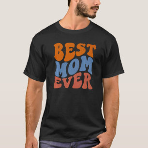 Retro Groovy Glow Best Mamma har Vågigt Hippie Boh T Shirt