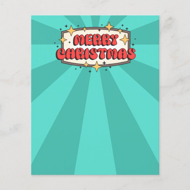Retro Groovy god jul text (Framsida)