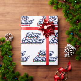 Retro Groovy God jul Typography 60 s 70 Presentpapper