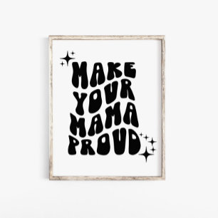 Retro Groovy gör din Mamma stolt väggkonst