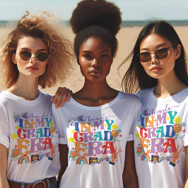 Retro Groovy Grad Era klass 2025 i Studenten T Shirt