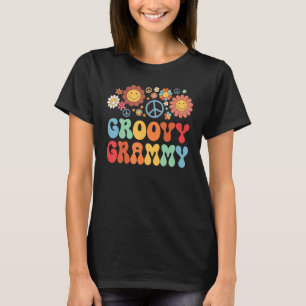 Retro Groovy Grammy Matching Family 1:a födelsedag T Shirt