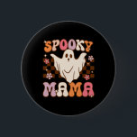 Retro Groovy Halloween Ghost Spooky Mamma Costume Knapp<br><div class="desc">Retro Groovy Halloween Ghost Spooky Mamma Costume</div>