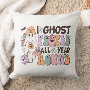 Retro Groovy Halloween i Ghost-folket hela året Kudde