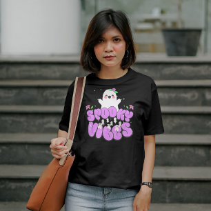 Retro Groovy Halloween Spöken Spooky Vibes T Shirt