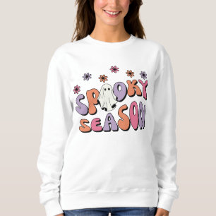 Retro Groovy Halloween Spooky Season T Shirt