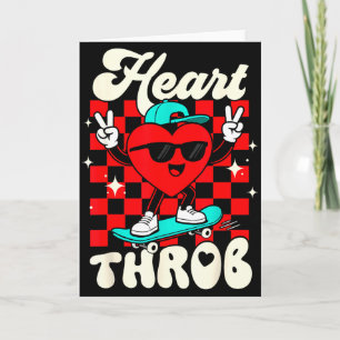 Retro Groovy Heart Throb Alla hjärtans dag Småbarn Kort