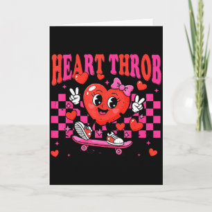 Retro Groovy Heart Throb Alla hjärtans dag Småbarn Kort
