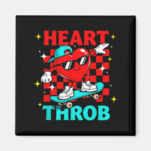 Retro Groovy Heart Throb Alla hjärtans dag Småbarn Magnet