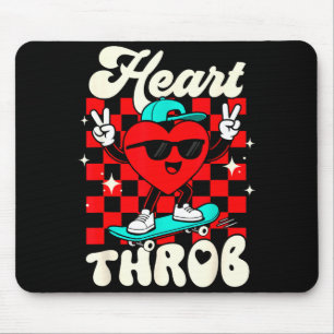 Retro Groovy Heart Throb Alla hjärtans dag Småbarn Musmatta