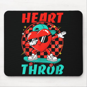 Retro Groovy Heart Throb Alla hjärtans dag Småbarn Musmatta