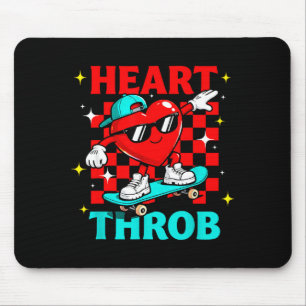 Retro Groovy Heart Throb Alla hjärtans dag Småbarn Musmatta