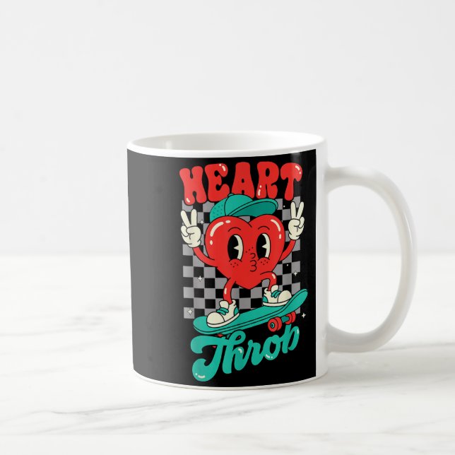 Retro Groovy Heart Throb Valentines Day Toddlers B Kaffemugg (Höger)