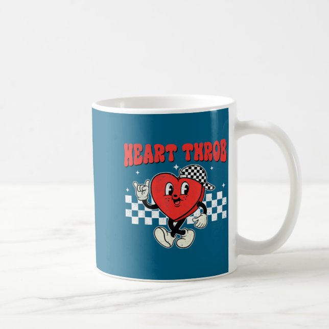 Retro Groovy Heart Throb Valentines Day Toddlers B Kaffemugg (Höger)
