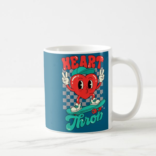 Retro Groovy Heart Throb Valentines Day Toddlers B Kaffemugg (Höger)