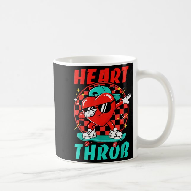 Retro Groovy Heart Throb Valentines Day Toddlers B Kaffemugg (Höger)