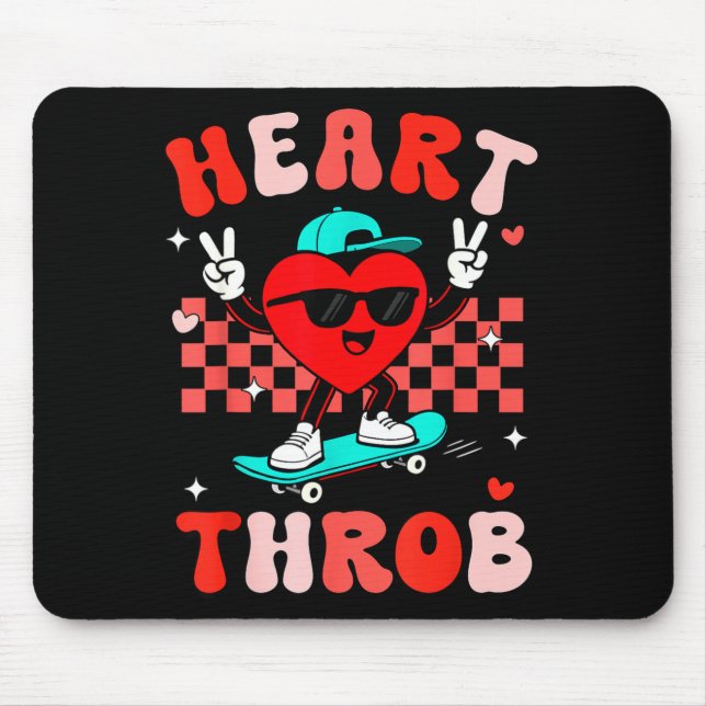 Retro Groovy Heart Throb Valentines Day Toddlers B Musmatta (Framsidan)