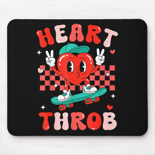Retro Groovy Heart Throb Valentines Day Toddlers B Musmatta (Framsidan)