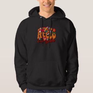 Retro Groovy Hej 2:a klass tillbaka till skolan Hi Hoodie