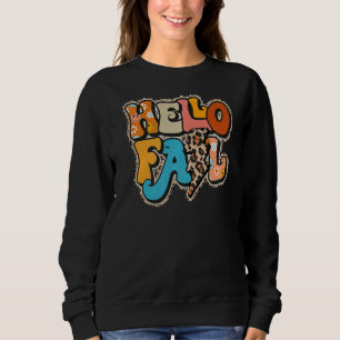 Retro Groovy Hej Fall Autumn Vibes Thanksgiving T Shirt