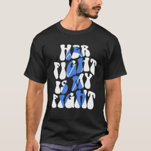 Retro Groovy Hennes kamp är min kamp mot diabetes T Shirt