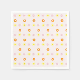 Retro Groovy Hippie Birthday Pappersservett