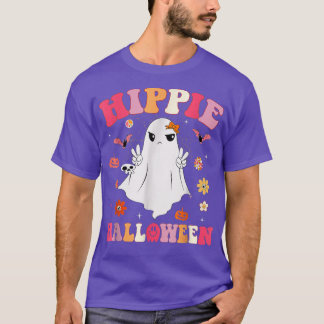 Retro Groovy Hippie Halloween Spooky Season Hösten T Shirt