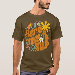 Retro Groovy Hippie här kommer hit som är det posi T Shirt