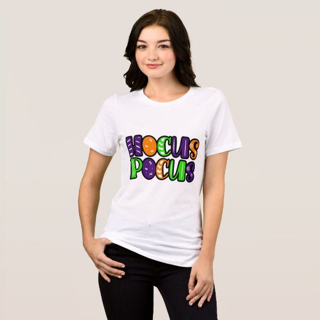 Retro Groovy Hokus Pokus T-Shirt - Vibrerande Magi (Framsida Full)