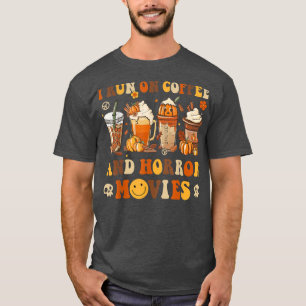 Retro Groovy Horror Fall Movie Coffee Hippie Hallo T Shirt