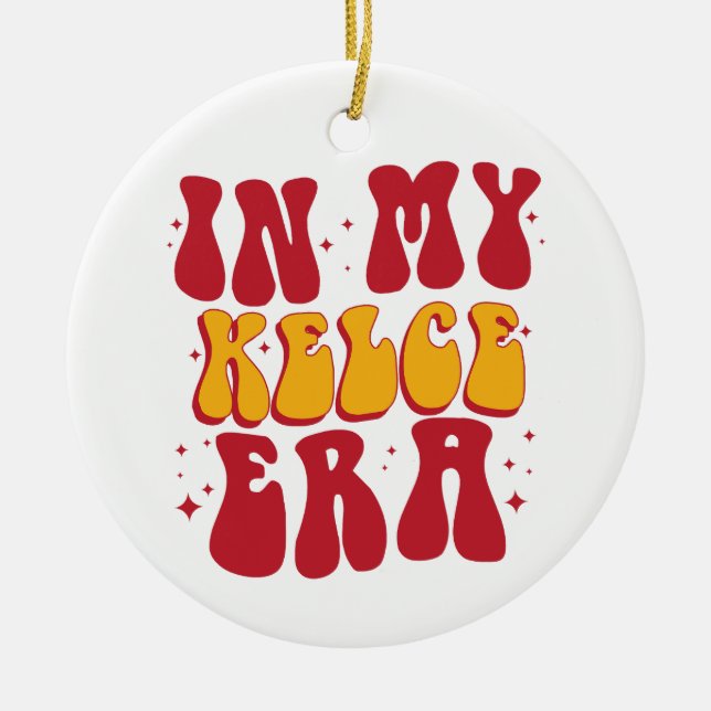 Retro Groovy I Min Kelce-era  Julgransprydnad Keramik (Framsidan)