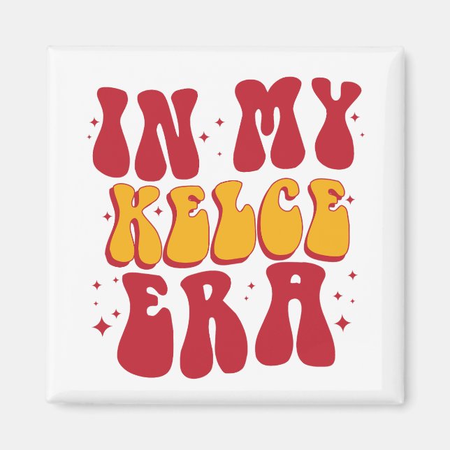 Retro Groovy I Min Kelce-era  Magnet (Framsidan)