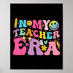 Retro Groovy I Min Undervisnings Era Bästa Lärar F Poster